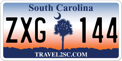 SC license plate ZXG144