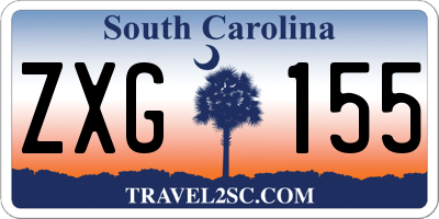 SC license plate ZXG155