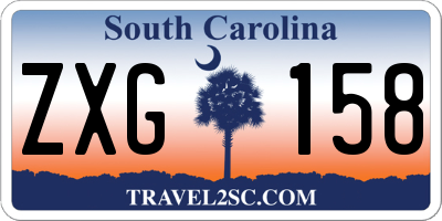 SC license plate ZXG158