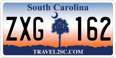 SC license plate ZXG162