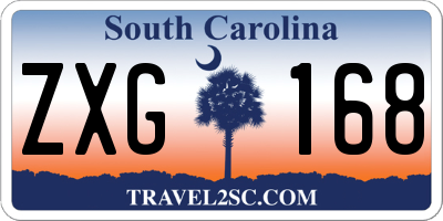 SC license plate ZXG168