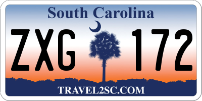 SC license plate ZXG172