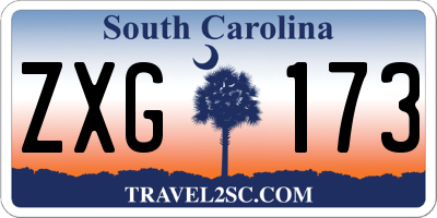 SC license plate ZXG173