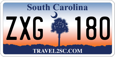 SC license plate ZXG180
