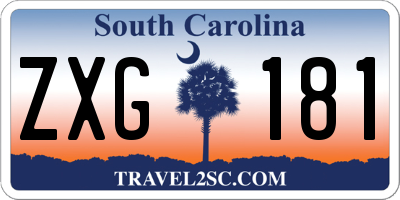 SC license plate ZXG181