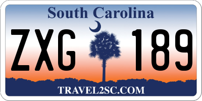 SC license plate ZXG189