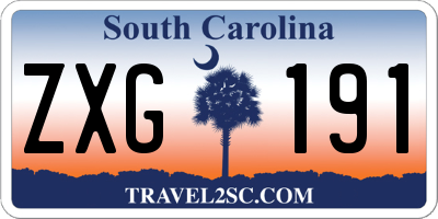 SC license plate ZXG191