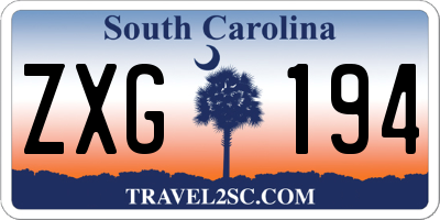 SC license plate ZXG194