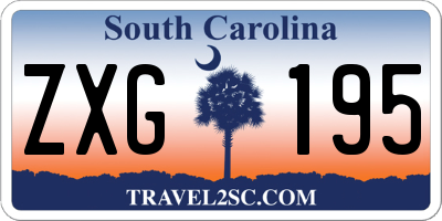 SC license plate ZXG195