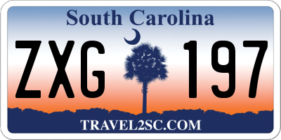 SC license plate ZXG197