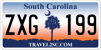 SC license plate ZXG199