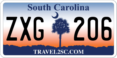 SC license plate ZXG206