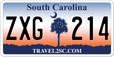 SC license plate ZXG214