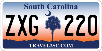 SC license plate ZXG220