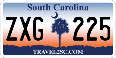 SC license plate ZXG225