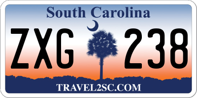 SC license plate ZXG238