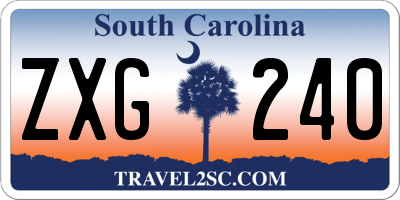 SC license plate ZXG240