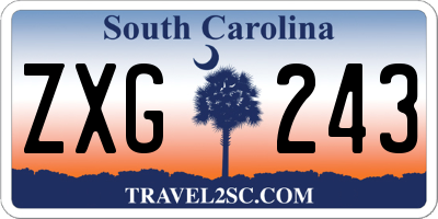 SC license plate ZXG243