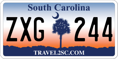 SC license plate ZXG244