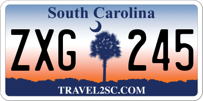 SC license plate ZXG245