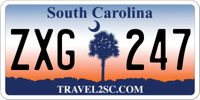 SC license plate ZXG247