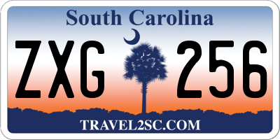 SC license plate ZXG256