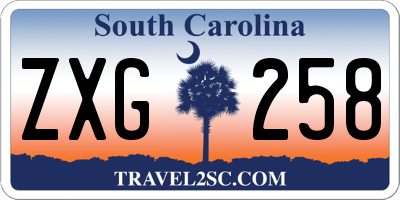 SC license plate ZXG258
