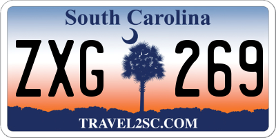 SC license plate ZXG269