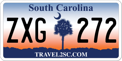 SC license plate ZXG272