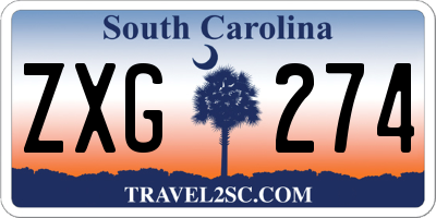 SC license plate ZXG274