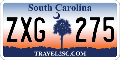 SC license plate ZXG275