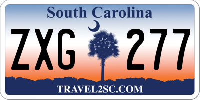 SC license plate ZXG277