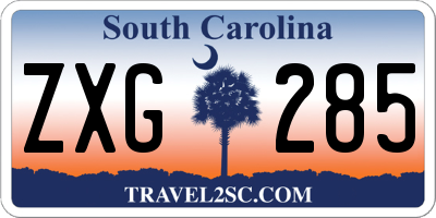 SC license plate ZXG285