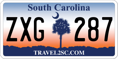 SC license plate ZXG287