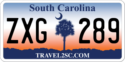 SC license plate ZXG289