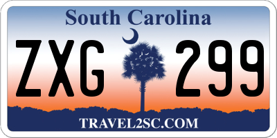SC license plate ZXG299