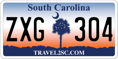SC license plate ZXG304