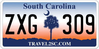 SC license plate ZXG309