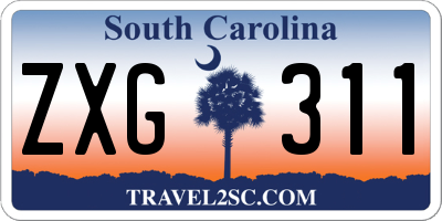 SC license plate ZXG311