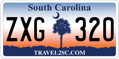 SC license plate ZXG320