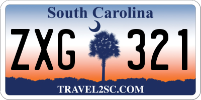 SC license plate ZXG321