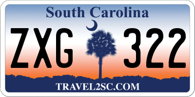 SC license plate ZXG322
