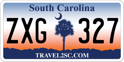 SC license plate ZXG327