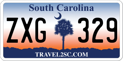 SC license plate ZXG329