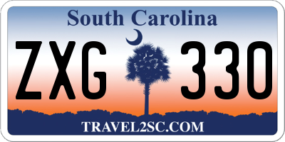 SC license plate ZXG330