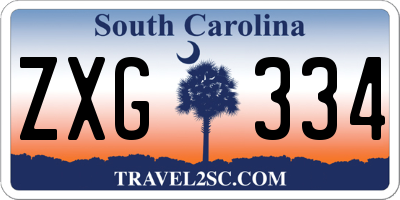 SC license plate ZXG334
