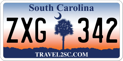 SC license plate ZXG342