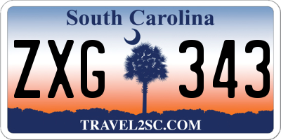 SC license plate ZXG343