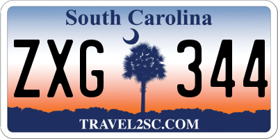 SC license plate ZXG344