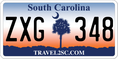 SC license plate ZXG348